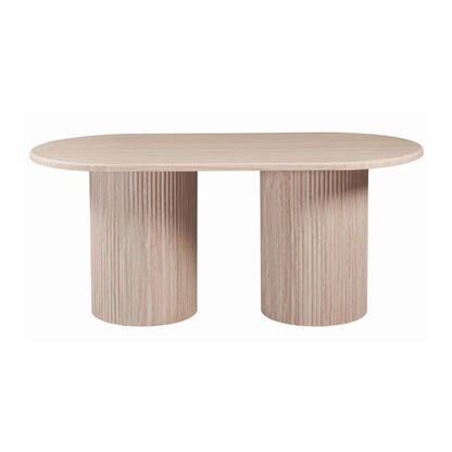 FLINTSTONE DINNING TABLE OVAL MARBLE TOP 180X90