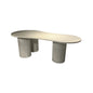 FLINTSTONE CURVE COFFEE TABLE MARBLE TOP