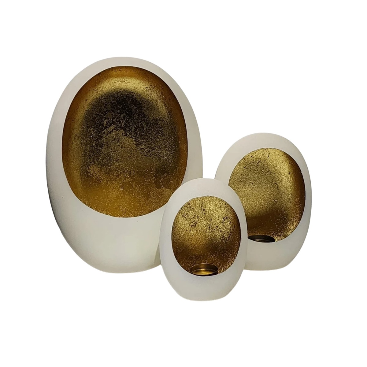 3 Egg Candleholder Set of 3 (60x40x22)